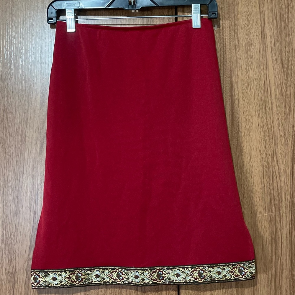 Vintage 90s Perseption midi pencil bodycon skirt with double slits on each side